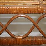 Vintage wicker side table