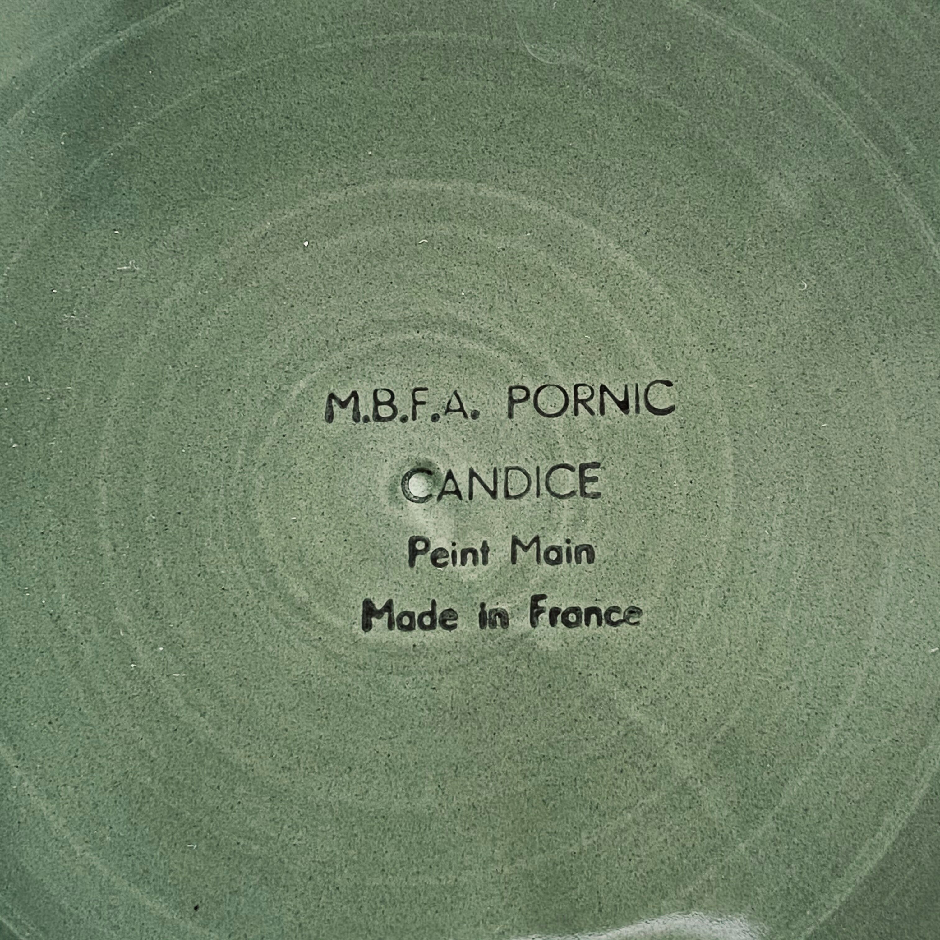Set of 6 dessert plates - MBFA Pornic-Painted by hand