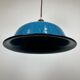 Industrial Factory Blue Enamel Ceiling Lamp, 1960s
