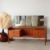 Wrighton Teak Dressing Table - Vintage 1960s - Hexagonal Base