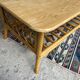 Vintage bamboo, wood and rattan coffee table