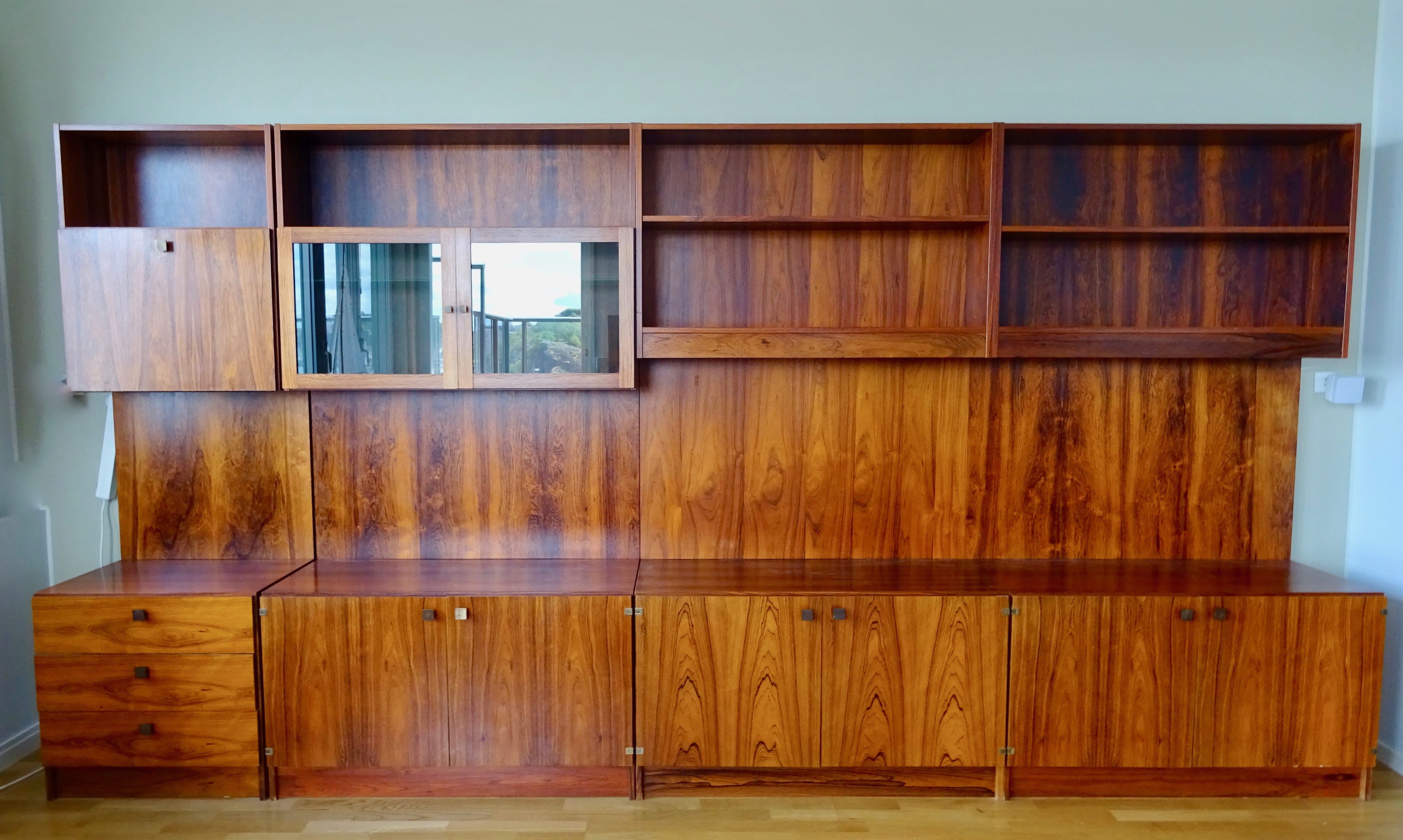 Scandinavian bookcase in rosewood, 1960