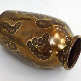 L. Brisdoux gilded copper vase