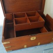 Marine trunk travel cabinet period 19th wood and brass
