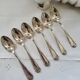 6 small silver-plated Boulenger spoons
