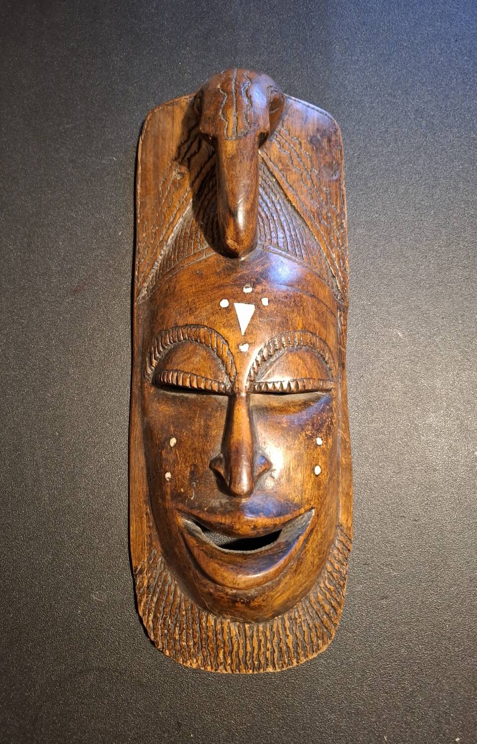 Ashanti tribal mask originating from Ghana.