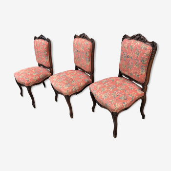 Lot of 3 Louis XV style chairs