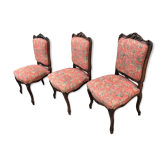 Lot de 3 chaises style Louis XV