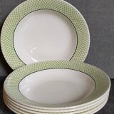 Six earthenware plates of SALINS service "ISERAN" 50s