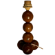 Dutch unique handcrafted wooden sphere ball table lamp, 1970s