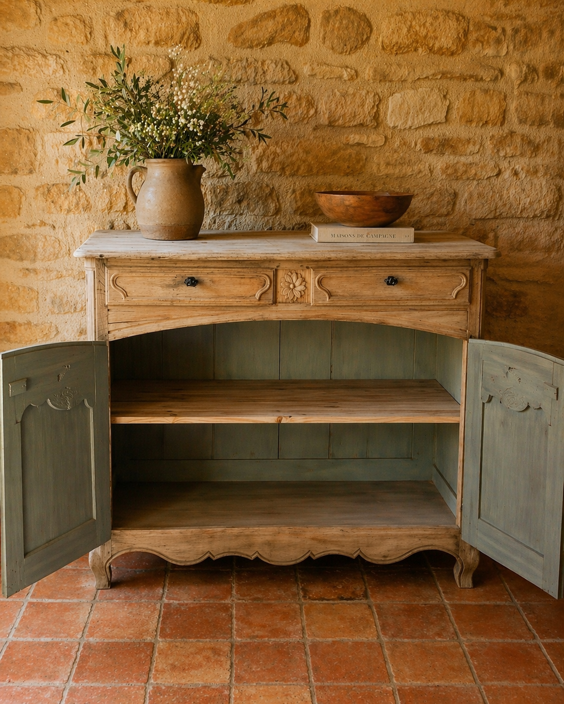 19th-century oak sideboard