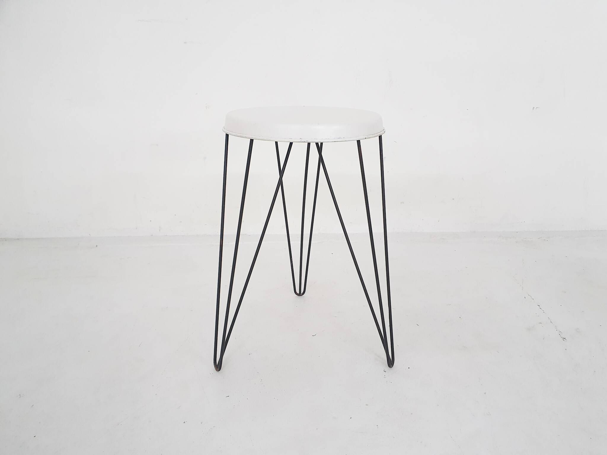 Tjerk Reijenga for Pilastro metal stool, The Netherlands 1966