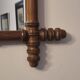 Antique turned wooden mirror in bamboo style, late 19th century A116