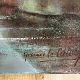 Tableau peinture à l’huile Brignogan signé