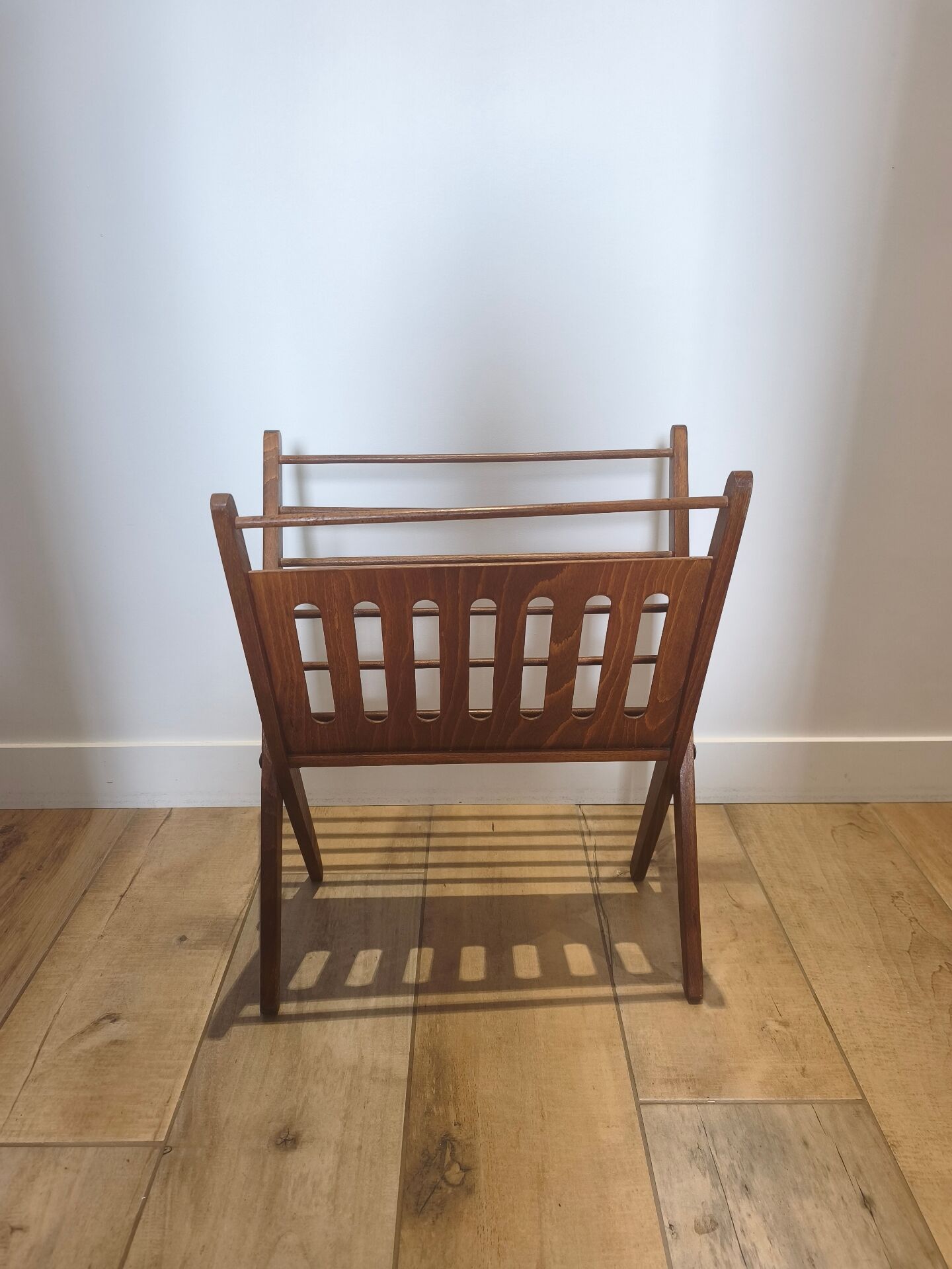 Scandinavian vintage Braakman magazine rack - vinyl storage
