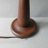 Scandinavian lamp in solid teak, around 1950.