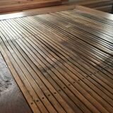 Table basse en bois et canage