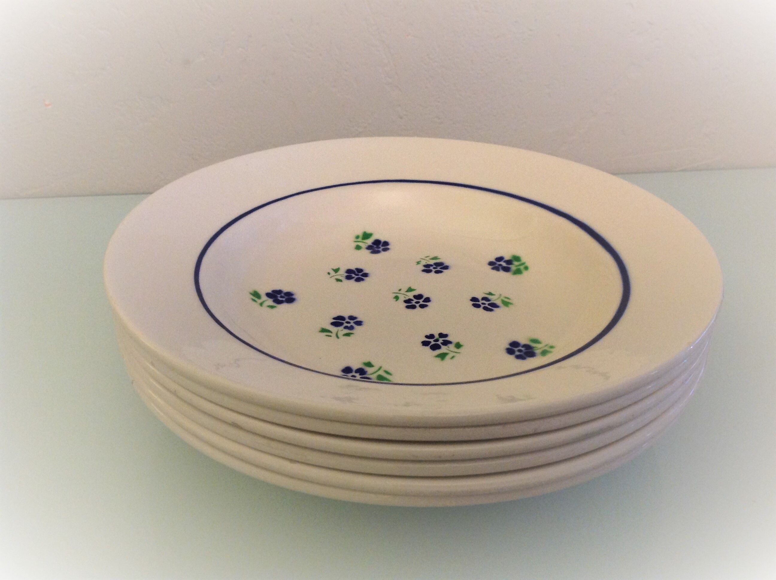 Six hollow plates decor Claudius from Badonviller faienceries, 50/60s