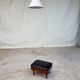 Vtg mid century teak 1950s sewing box heals footstool stool atomic retro