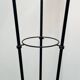 Three-light floor lamp in black lacquered metal, circa 1950.