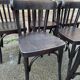 set of 6 Viennese chairs curved wood restaurant Paris bistro Fischel 1960