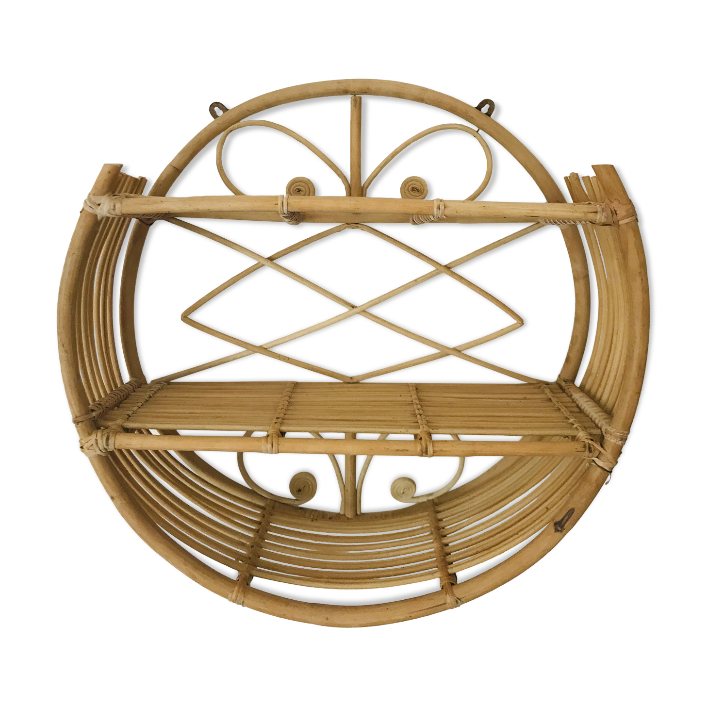 Vintage rattan shelf