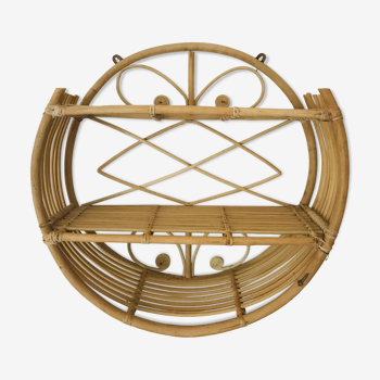 Vintage rattan shelf