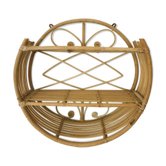 Vintage rattan shelf