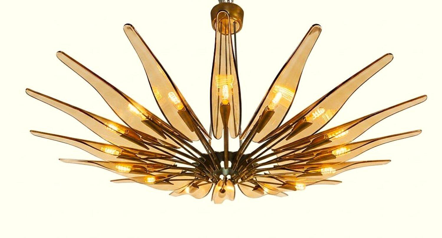 Dahlia Chandelier by Max Ingrand for Fontana Arte