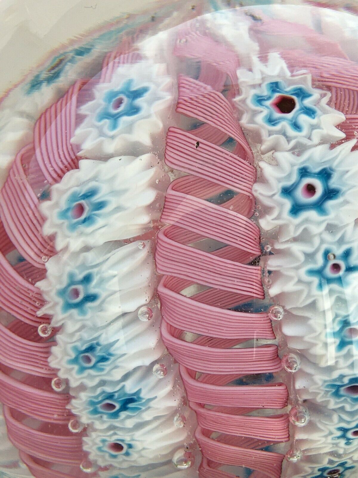 Vase soliflore foot press millefiori murano paper