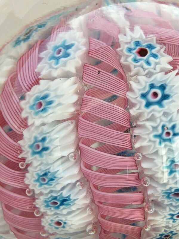 Vase soliflore pied presse papier millefiori murano