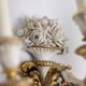 Pair of Louis XVI style wall lights in gilded and lacquered wood. Circa 1900.