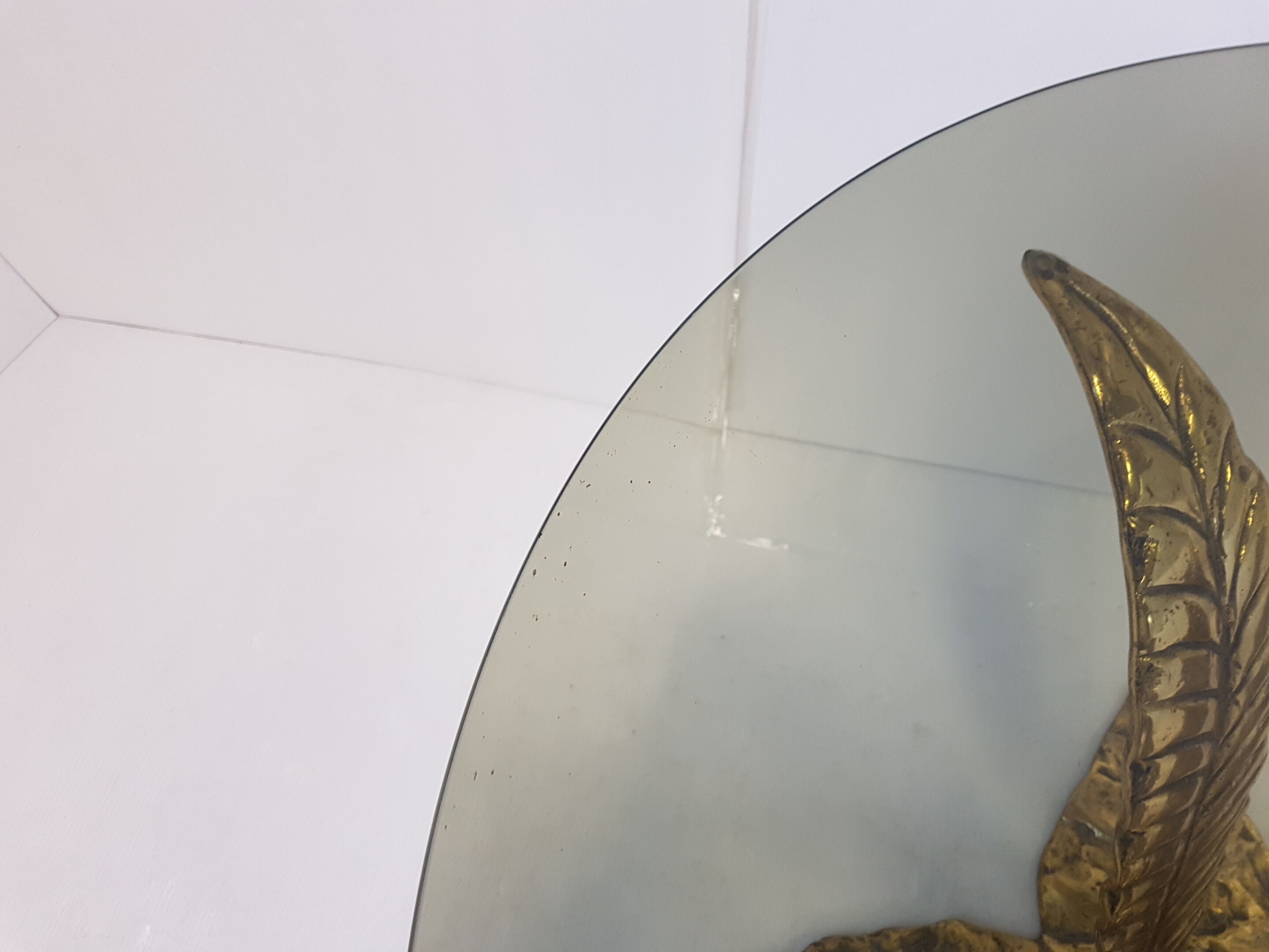 Bronze coffee table golden 1970