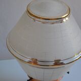Art Deco table lamp with granite glass globe