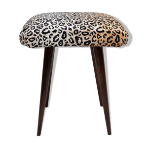 Tabouret vintage velours - 1960