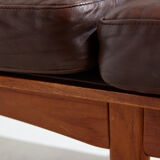 Danish leather sofa set by Arne Wahl Iversen for Komfort