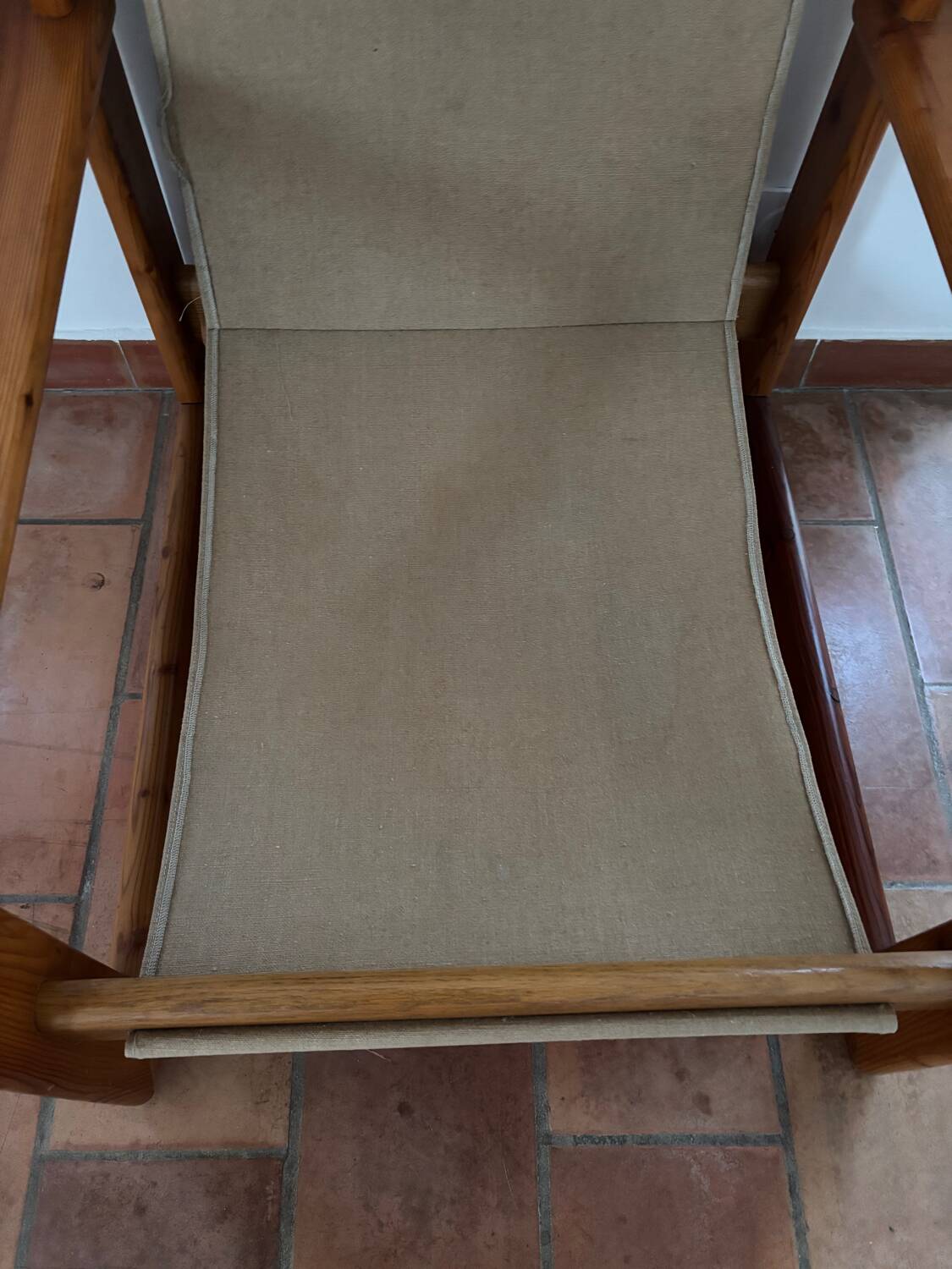 Fauteuil en Pin dans le goût d'Afra et Tobia Scarpa, 1970s