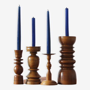 Bougeoirs scandinaves en bois