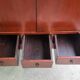 Small Asian lacquered wardrobe with 2 doors and 5 drawers.