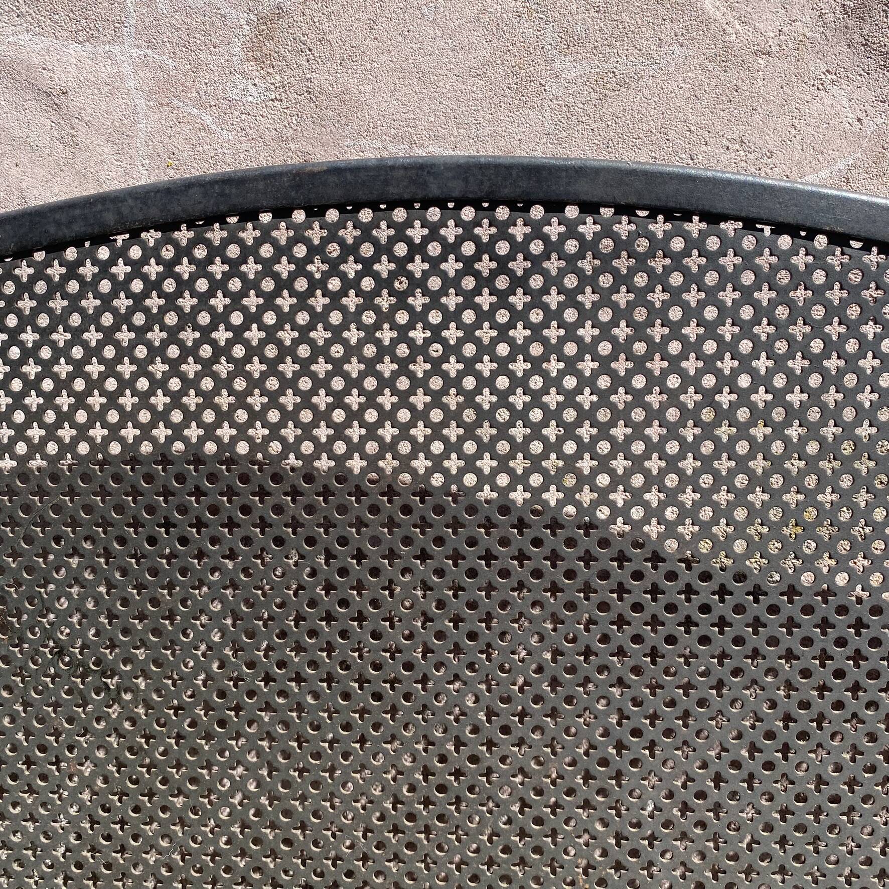 Fireplace screen in metal with cast iron fleur-de-lis.