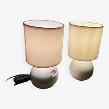 Pair of bedside lamps