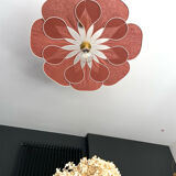 Linen and rattan pendant light