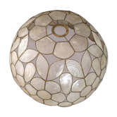 Suspension fleur vintage nacre et laiton