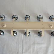 Porte manteaux mural 10 boules métal et chrome vintage