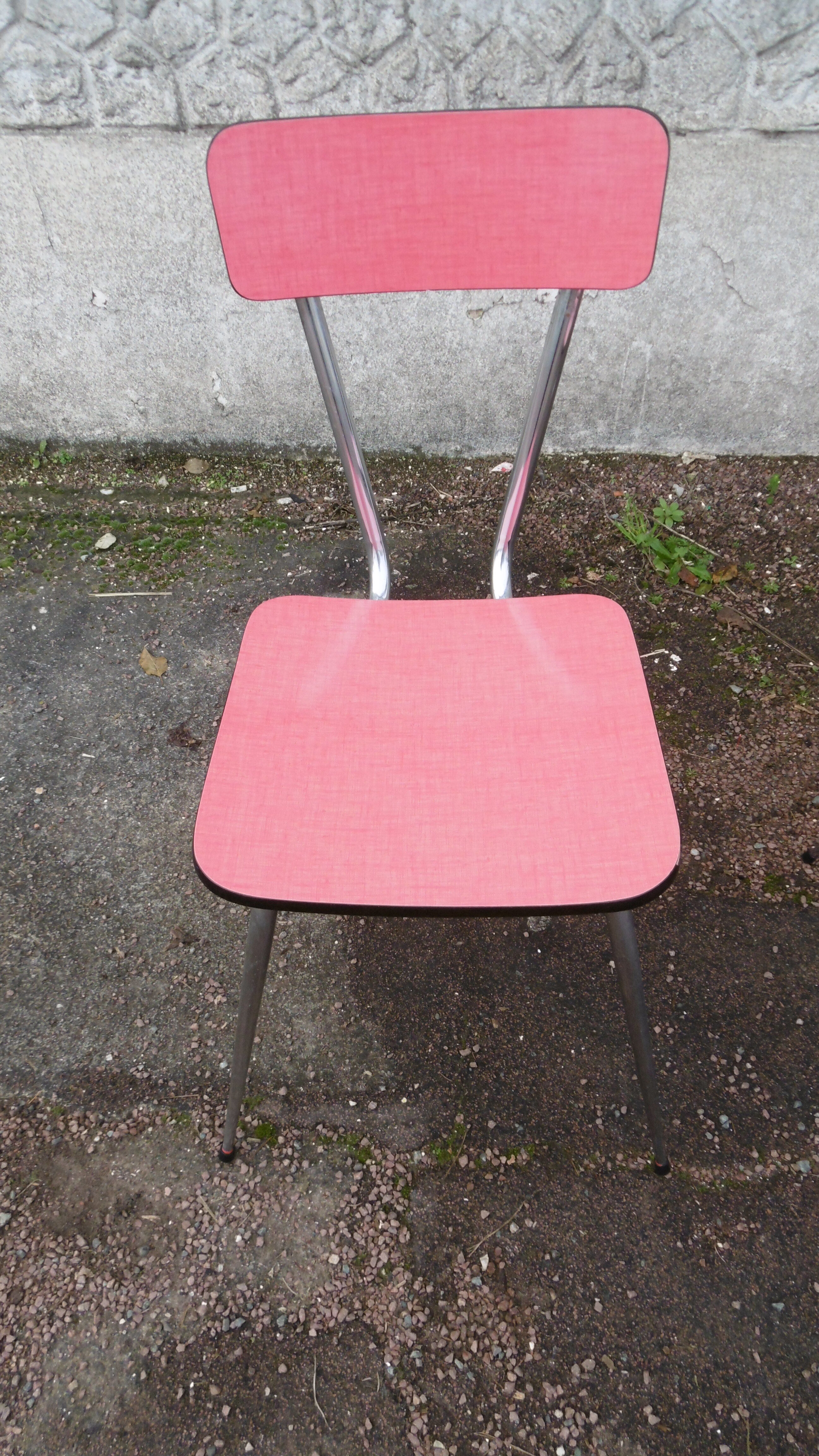 Set of 2 chairs in formica Red