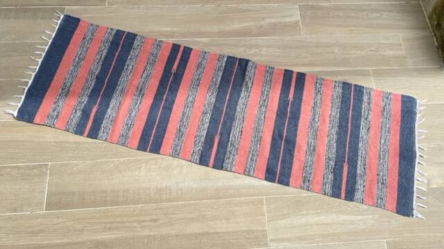 VINTAGE 80s Cotton Kilim RUG