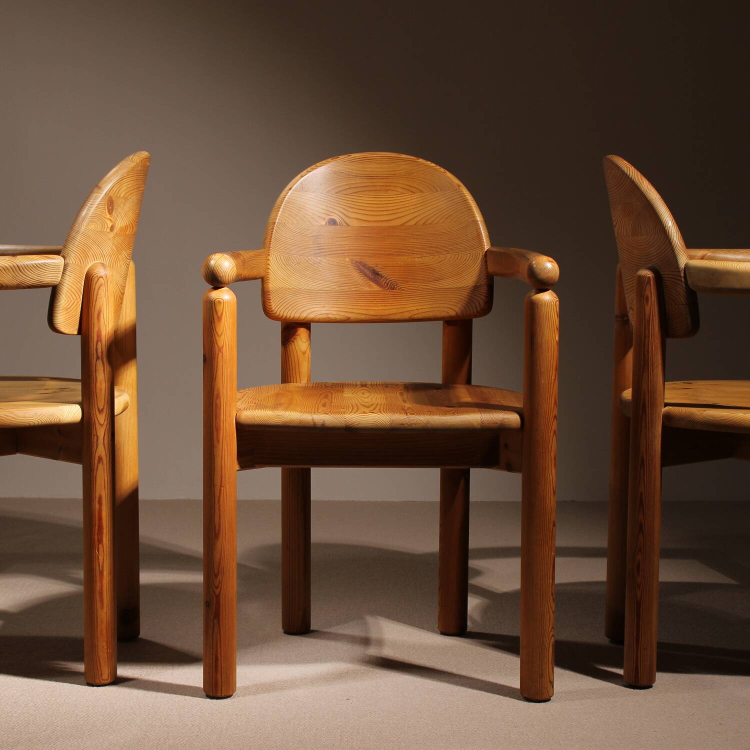 6 fauteuils par Rainer Daumiller en bois de pin, Danemark années 1980