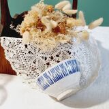 Antique FB bowl with blue decor