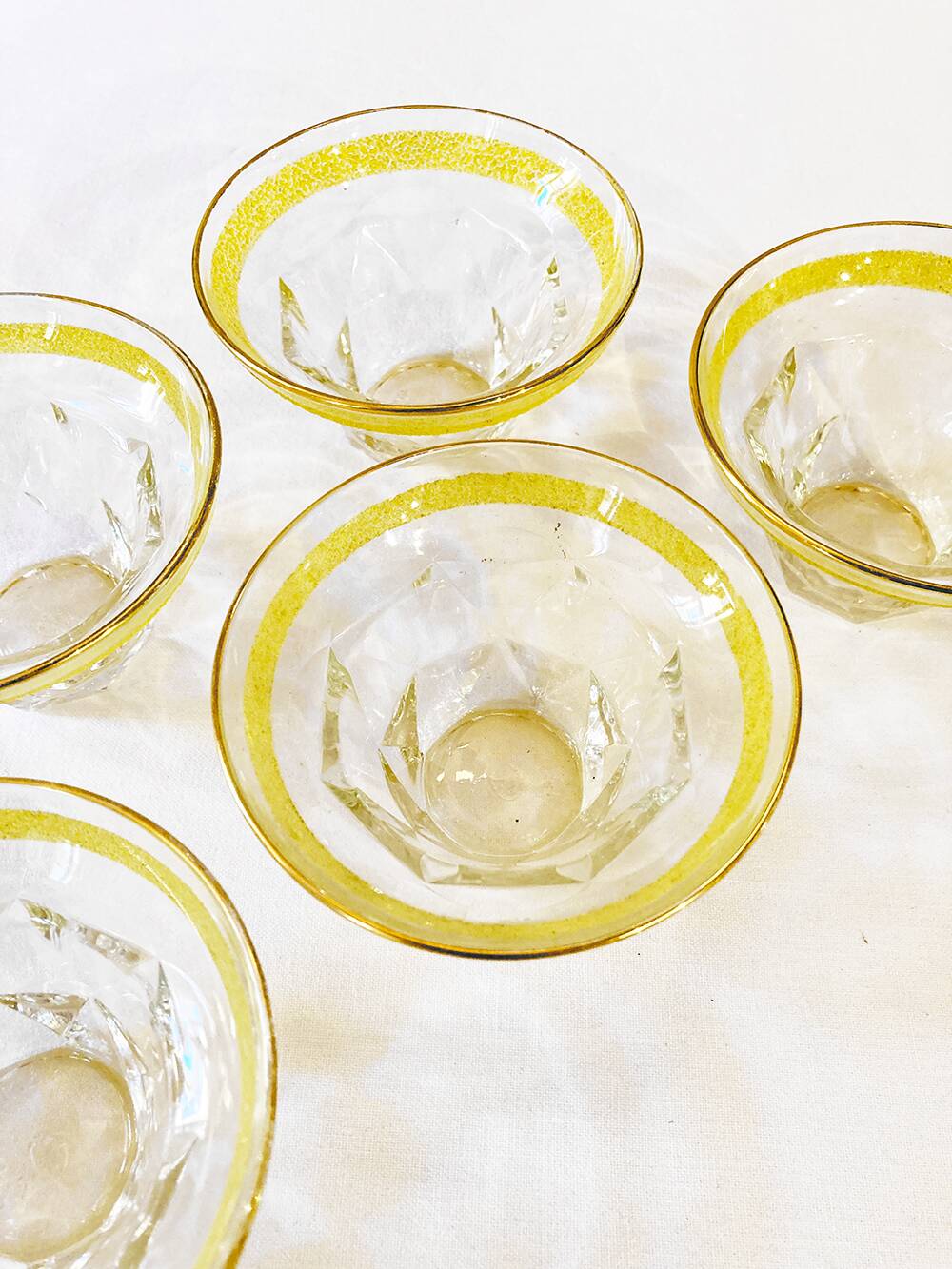Ensemble de 5 coupes à dessert en verre
