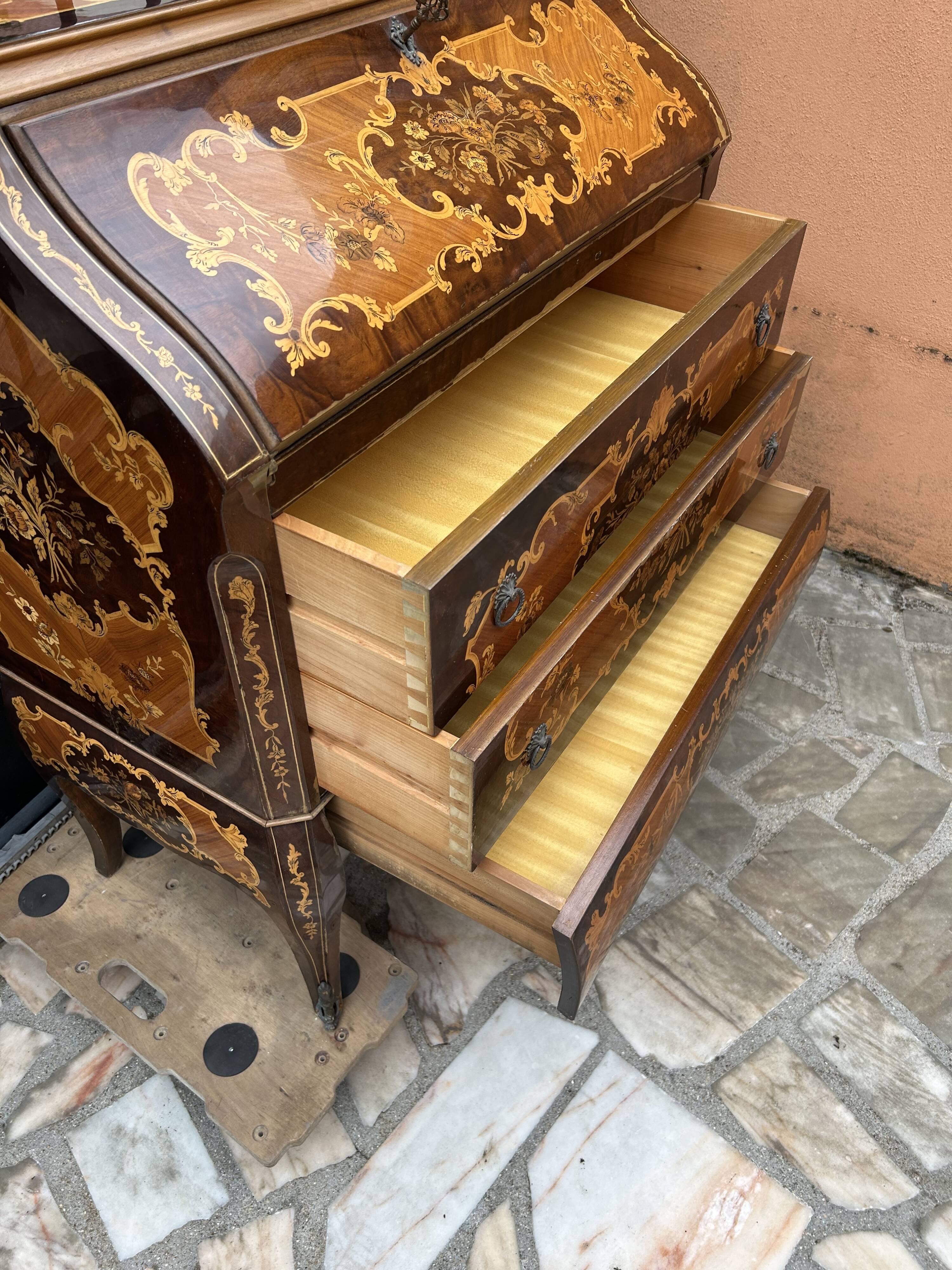 Marquetry desk from the 90s